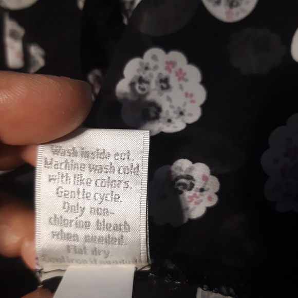 Lauren Conrad | Black Button down sheer blouse - Picture 8 of 9